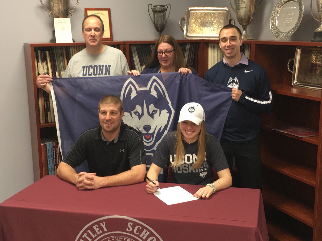 Kudos Zoe Steck and family signing up for UCONN Soccer scholarship!!!