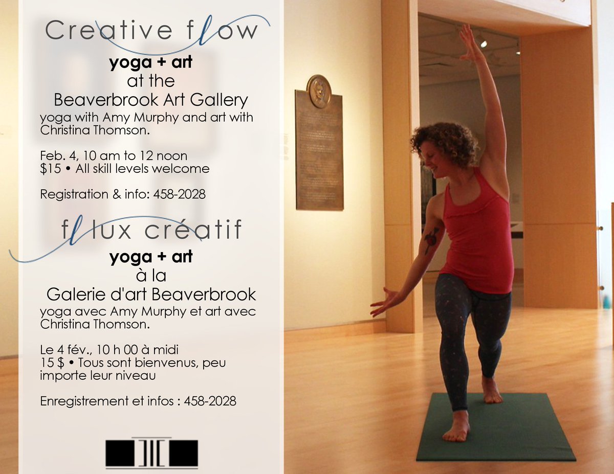 BeaverbrookAG's tweet photo. Il ne reste pas beaucoup de sièges –enregistrez-vous pour l’expérience yoga et art! Appelez 458-2028 pour des infos ou pour l’enregistrement https://t.co/GfhtdVdOam