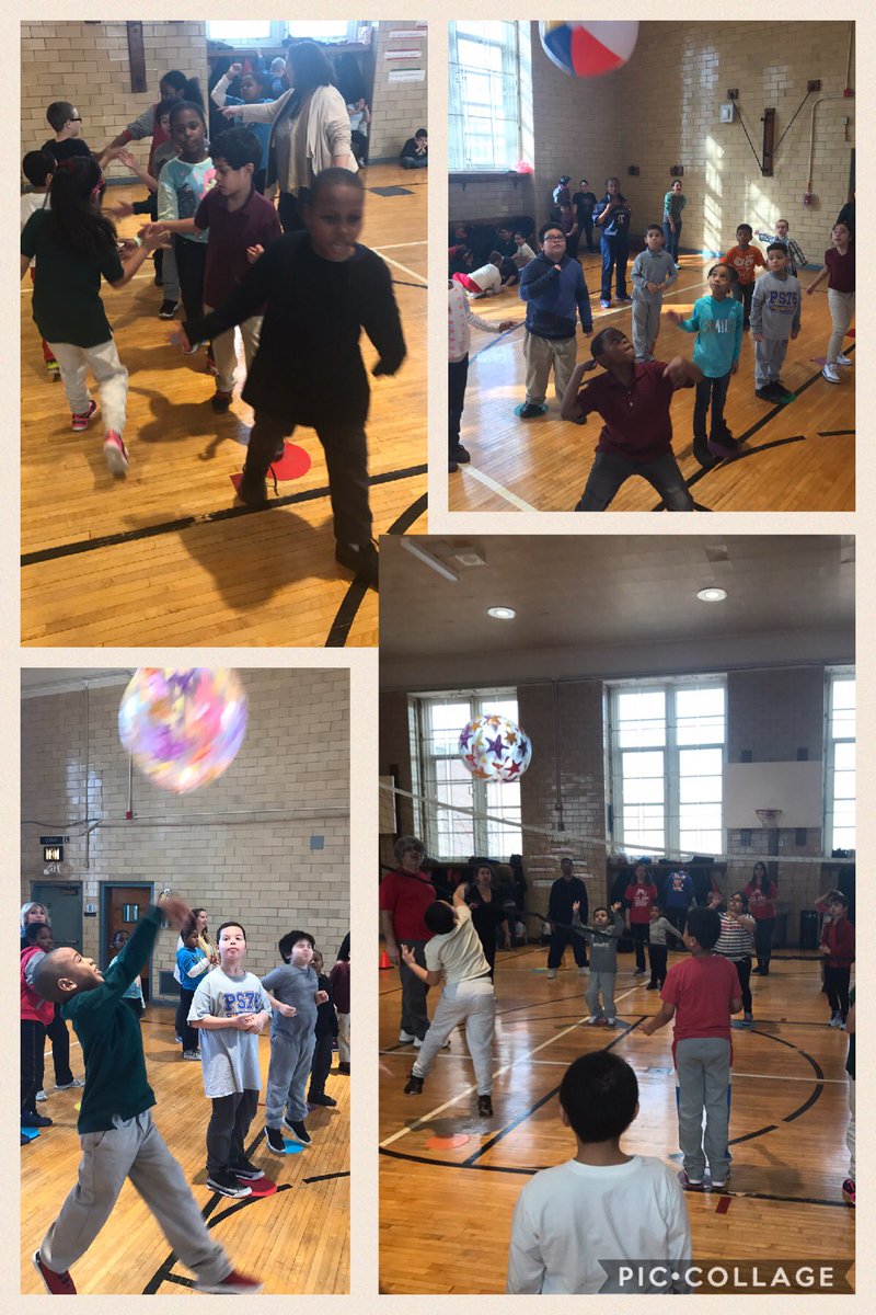 Students display good sportsmanship and teamwork during a friendly volleyball competition. Go 76! #76learns #bumpsetspike