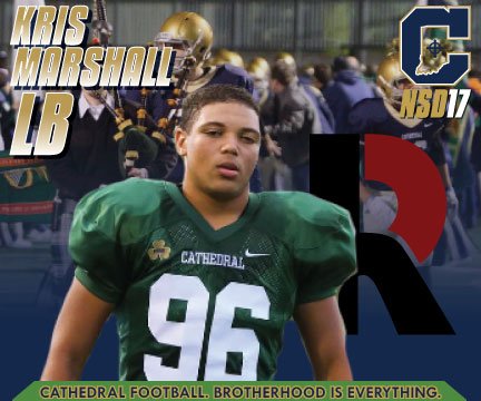 CathedralFBall's tweet photo. @96K_RIS has committed to be an @rhitsports Engineer. Congratulations Kris, Irish Football is proud of you. #NSD17 https://t.co/lpVAjUmmB3