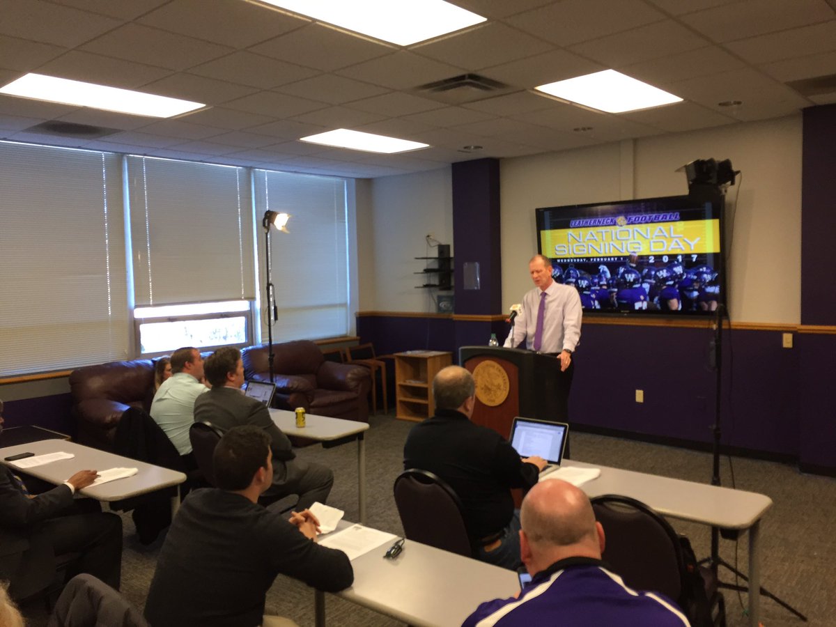 WIUFootball's tweet photo. #PurpleProject17 press conference @CoachFish_RipIt talking Leatherneck Football https://t.co/IaywQUnjt8