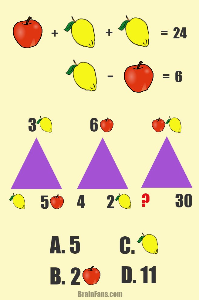 Easy Brain Test  Brain test, Math riddles brain teasers, Brain