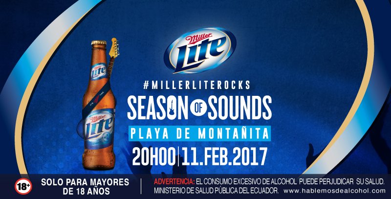 MillerLiteEc's tweet photo. Más rock, más pop con Anima Inside este 11 de febrero en Montañita #SeasonOfSound #MillerLiteRocks https://t.co/N8DExogZ72