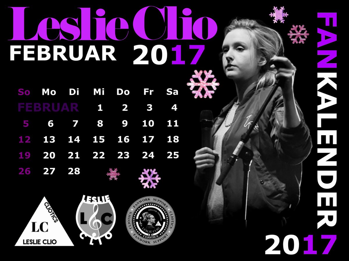 LeslieClioFWP's tweet photo. Leslie Clio - Fankalender 2017
Februar 2017
https://t.co/8Pask6qjut
@LeslieClio #leslieclio #februar2017 https://t.co/bfU16wRrMV