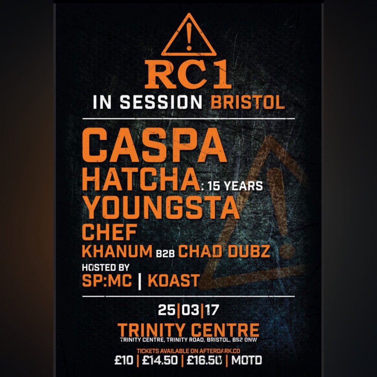 caspaofficial's tweet photo. Bristol Crew! 🇬🇧
Early birds sold out in a hour, so make sure you don't sleep on this one! #dubstep @rc1sound https://t.co/gNP0vFdLSq
