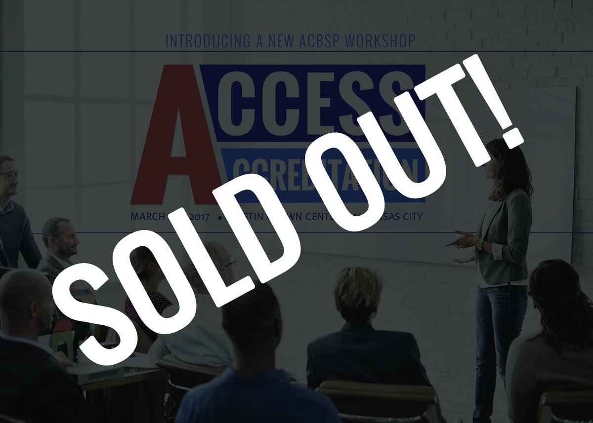 acbspglobal's tweet photo. The #AccessACBSP Accreditation Workshop has now sold out! Due to the high demand, another repeat event is being planned. Stay tuned. https://t.co/EK59WMwuML