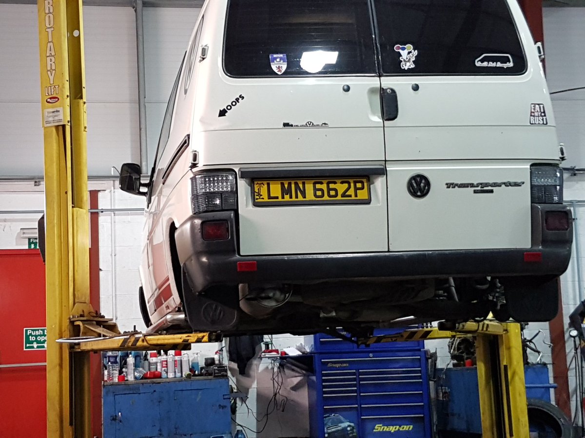 cjwill888's tweet photo. Windows tinted and new tyres, Getting ready for dubfreeze #vwbusmag #vwt4 #vanlife ๐ https://t.co/aeAdNBuidu