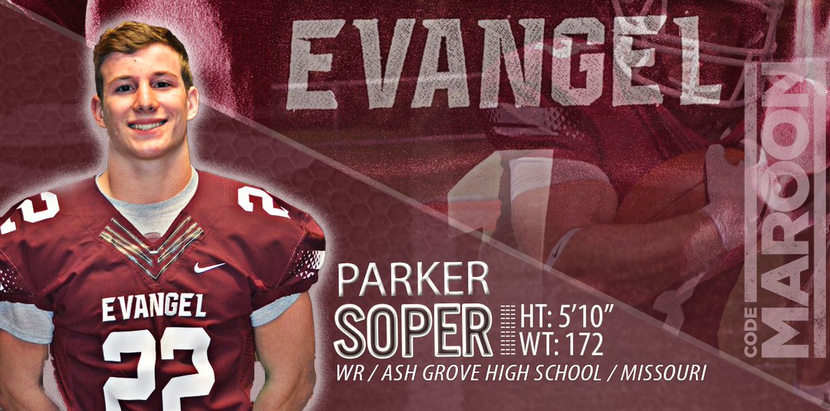 Evangel_FB's tweet photo. Welcome WR Parker Soper to the #codemaroon family!
#17Cru https://t.co/40wl46gXNs