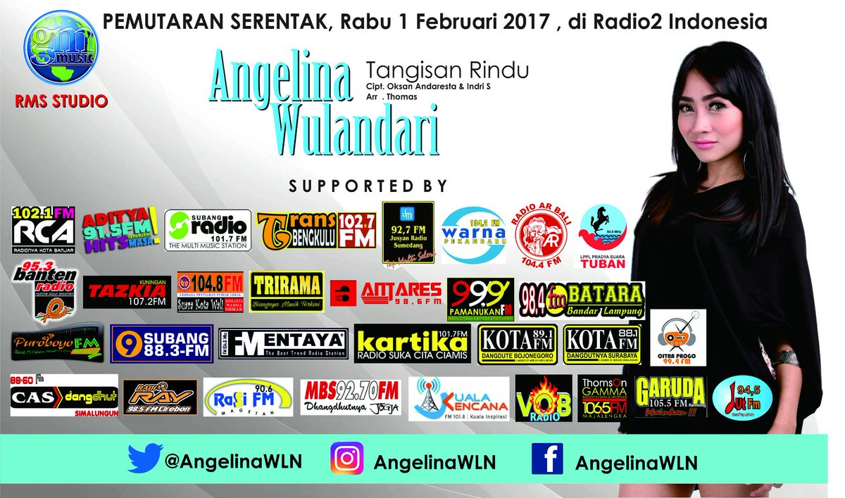 kotafm881's tweet photo. Hari ini pemutaran serentak @angelinaWLN Tangisan Rindu #dangdutmania @kotafm_surabaya cc @kotafm_bjn https://t.co/x6xkGpyuQN