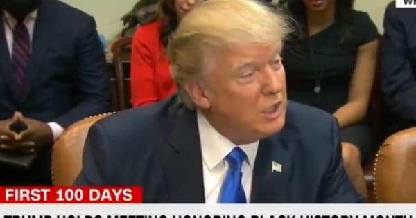 Trump crushes CNN fake news during session for Black History Month