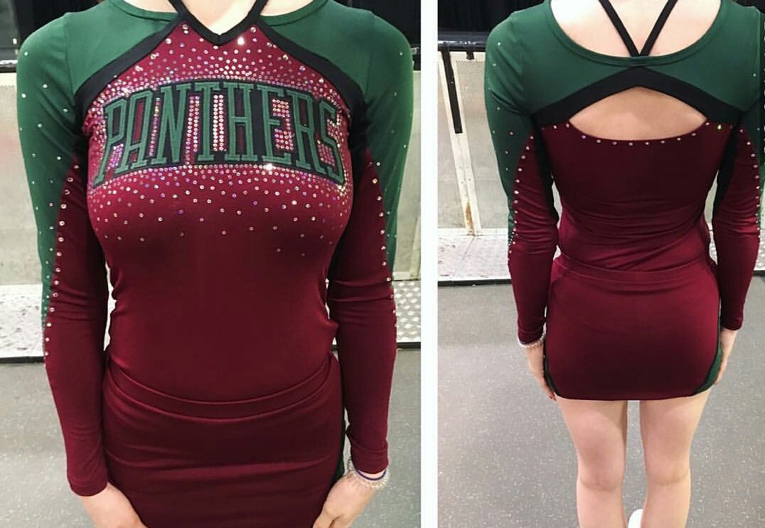 Cheerfromheadto's tweet photo. New uniform for @LeicPanthers
made by @VarsityBrandsUK,we love this collegiate uniform
#ukcheer #universitycheer #newuniform #cfhtt https://t.co/a2TJpLAOgJ