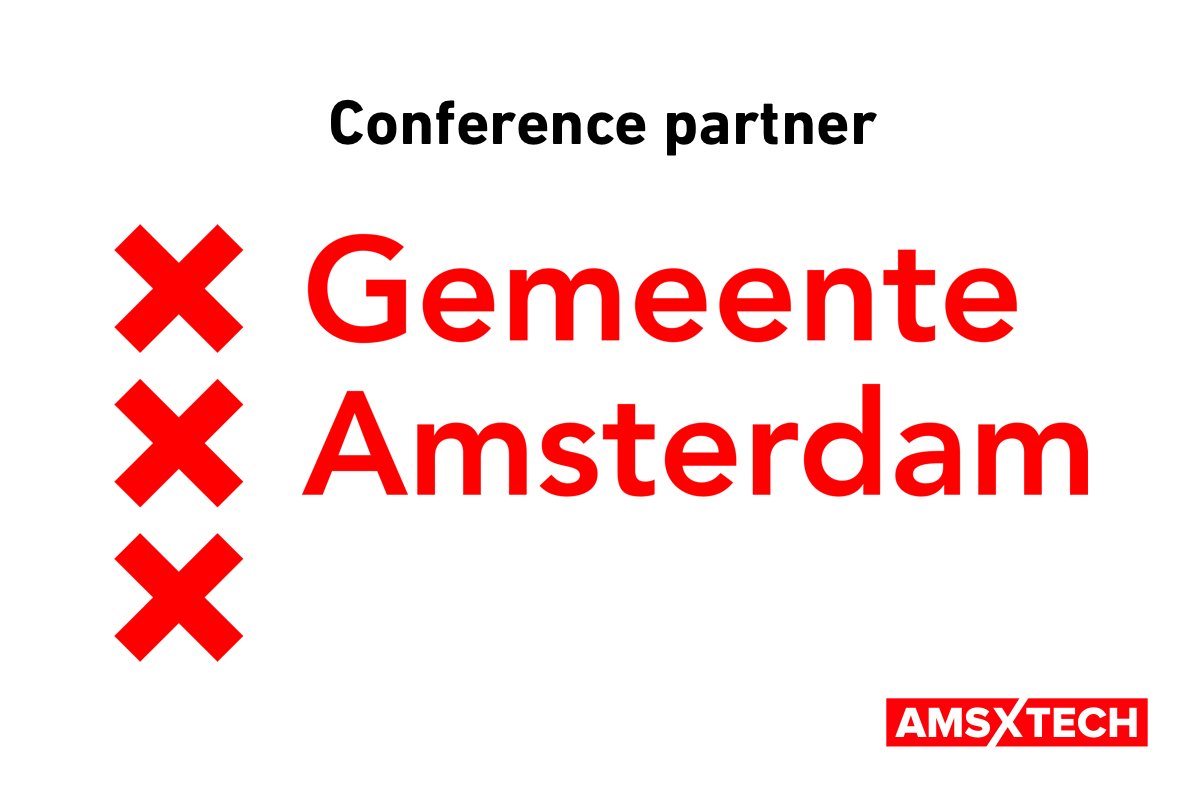 amsxtech's tweet photo. The Gemeente Amsterdam is confirmed as partner of the AMSxTech Conference! And as icing on the cake... soon we'll announce a special guest https://t.co/lhXbCGv1Ig