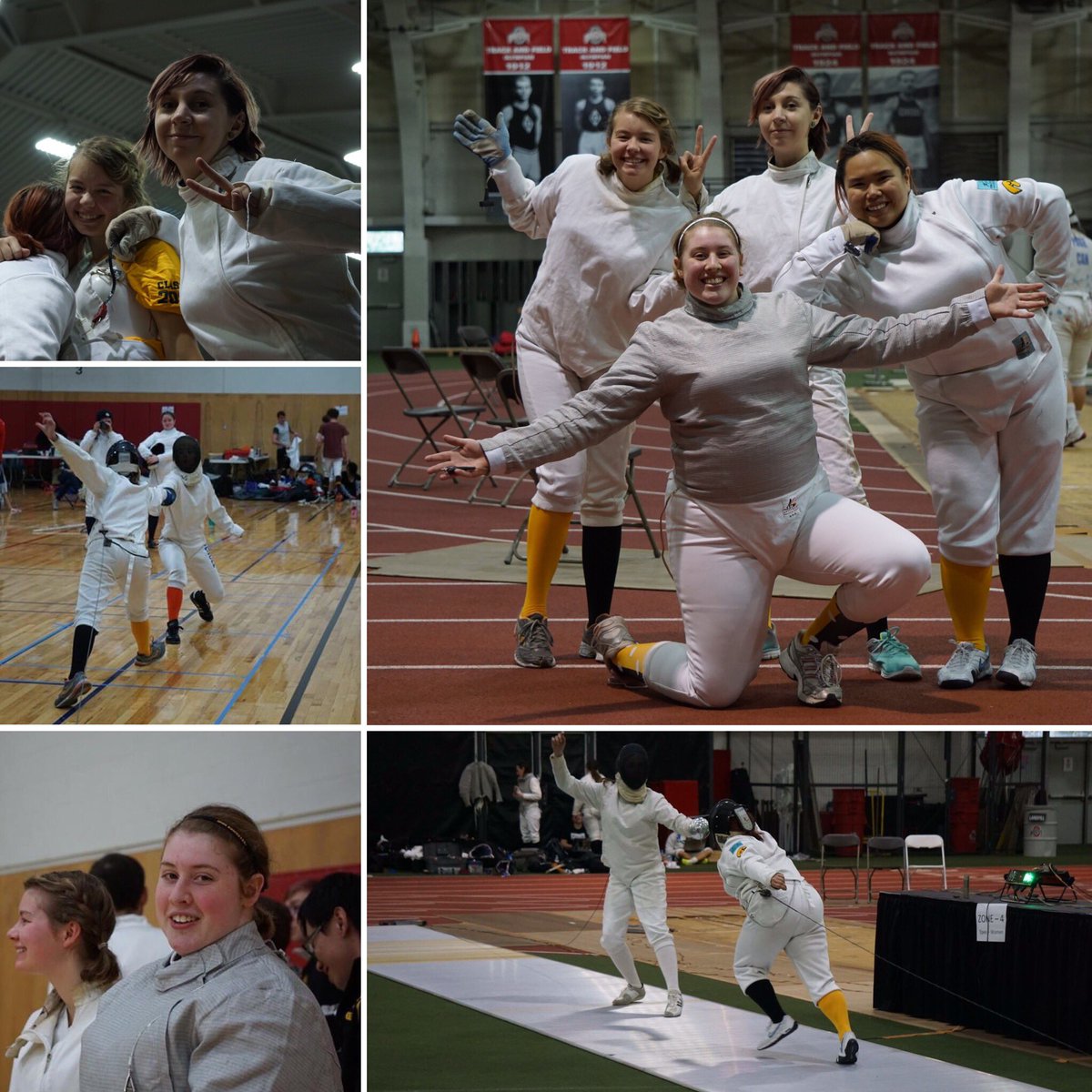 HawkeyeFencing's tweet photo. Happy national girls and women in sports day! Here are some fabulous fencers! #NGWSD (totes biased since one of them runs this Twitter) https://t.co/WOwvzW3ZsK