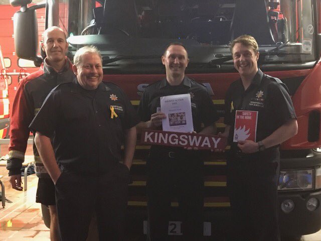DerbyshireFRS's tweet photo. #Kingsway_Blue firefighters & #CSO_Kate have been out showing support 4 #DignityActionDay & promoting home fire safety today https://t.co/ldPyoBUMmc
