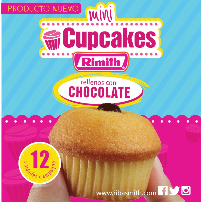 Riba_Smith's tweet photo. Los puedes encontrar de fresa.. de guayaba.. de manjar ¡Y ahora tus #CupcakesRellenos #Rimith también están rellenos de #Chocolate 🍫 ! ✅ 😀 https://t.co/t9IMbxy4PQ