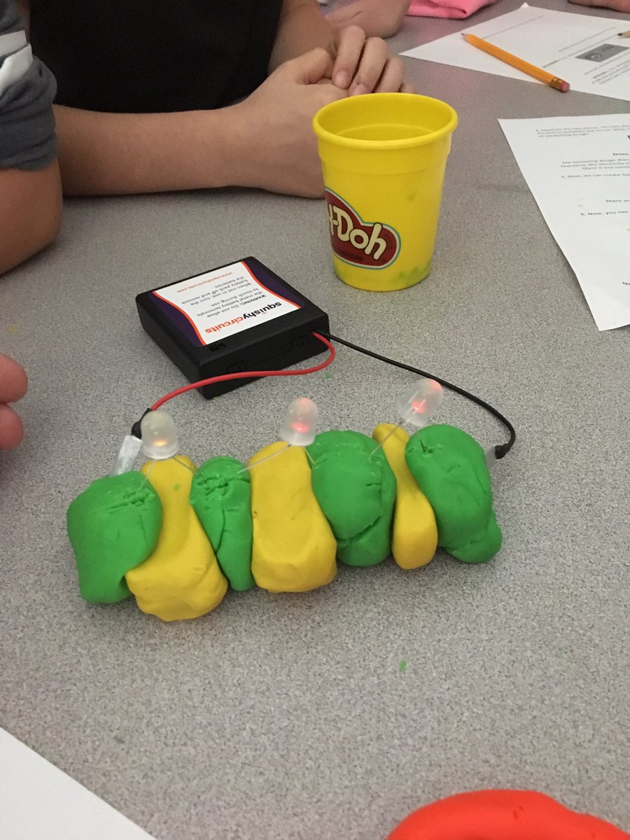 JeramyKeen's tweet photo. 4th grade taking circuits to the next level w/ @SquishyCircuits @TCE_Connected #STEAMlife #openvsclosed #parellelvsseries https://t.co/vWpP7ZKAQ8