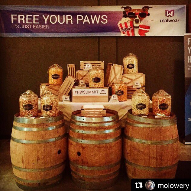 TownSocial's tweet photo. Our #popcorn bar for our clients conference. We offered flavors that paired specifically w #beer. #RWSUMMIT @realwearinc @DevilsCanyon https://t.co/ZDRLZCWDp6