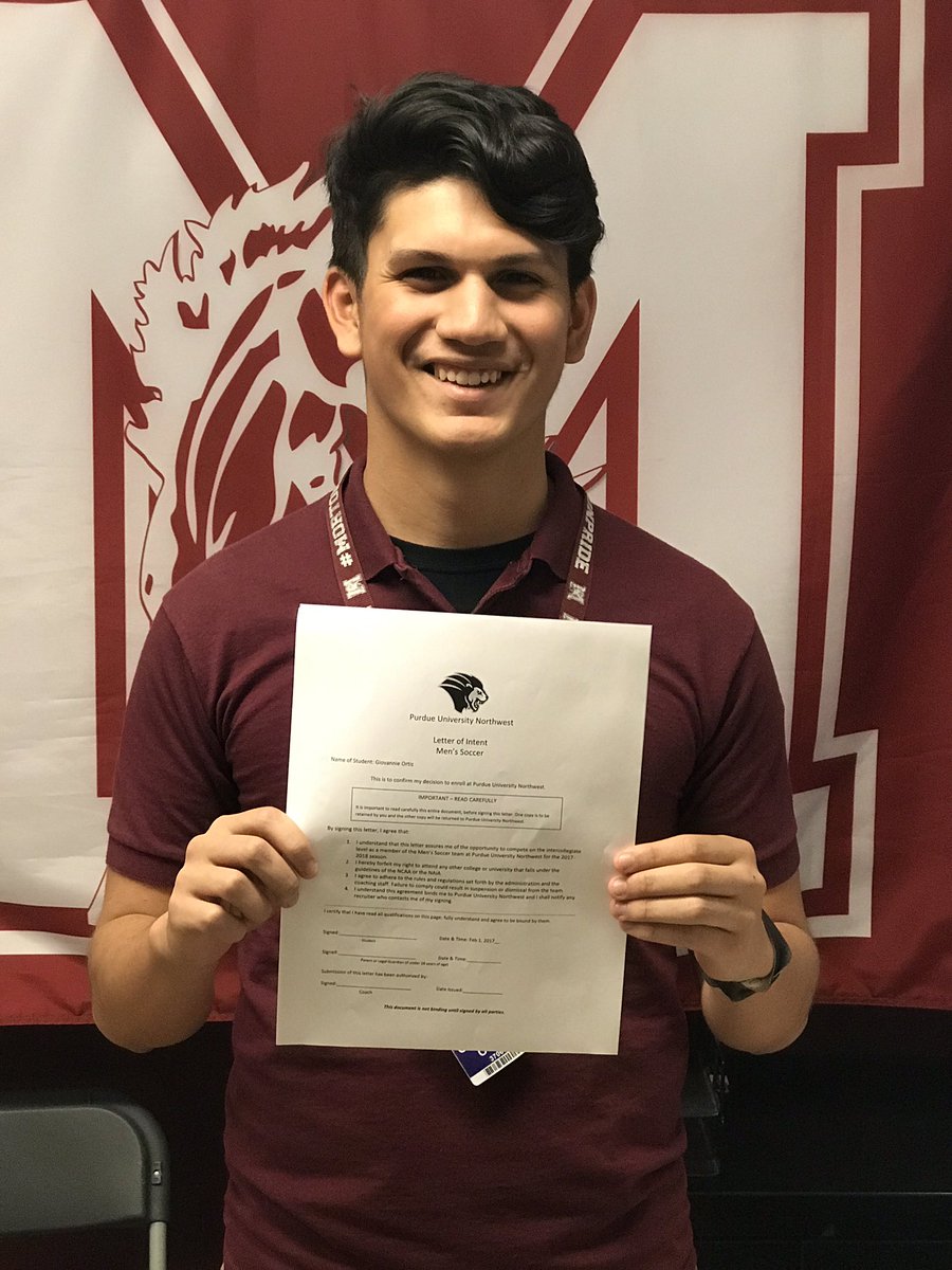 OPRFAthletics's tweet photo. Giovanni Ortiz just came to visit me to show me his letter of intent that he received this morning  to play ⚽️at @PurdueNorthwest next Fall! https://t.co/JlHLP6TqiT