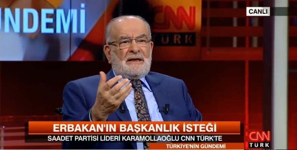 SaadetPartisi's tweet photo. @T_Karamollaoglu: "Erbakan da başkanlık istiyordu, diyorlar. Erbakan Hoca denetlenmeyen ve hukukun üstünde bir başkanlık sistemi istemedi." https://t.co/cmkvoTaaSM