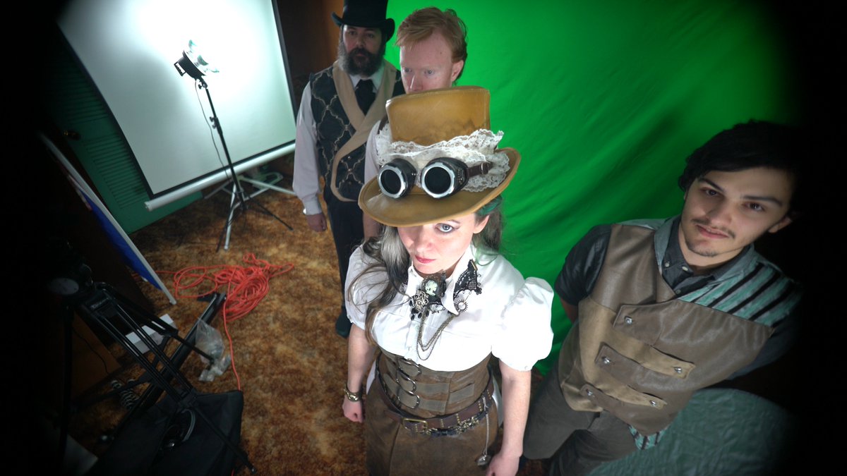 SteamOpera's tweet image. A production pic from our Kickstarter video.  Enjoy!