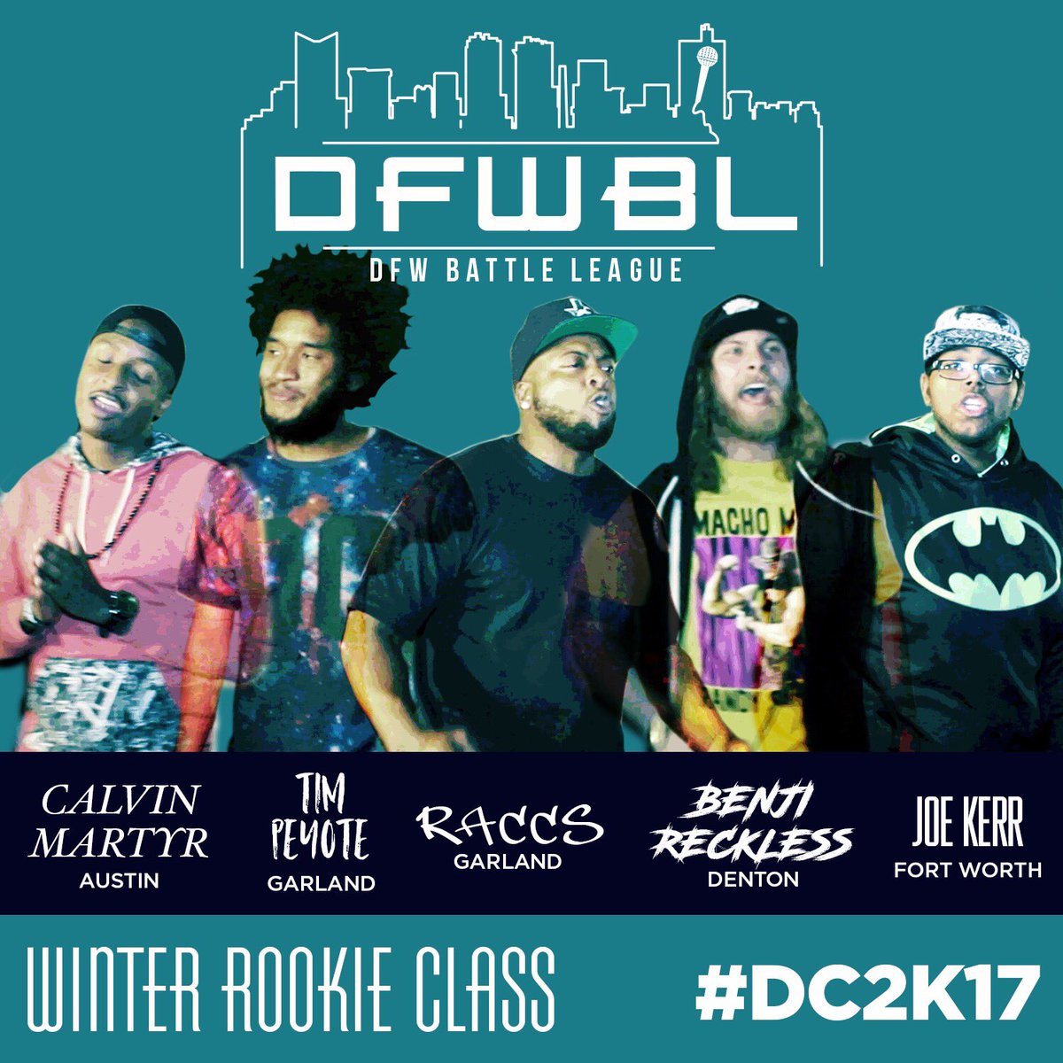 DFWBATTLELEAGUE's tweet photo. [LEAGUE ANNOUNCEMENT]

Please welcome our 2017 Winter Rookie Class. They all earned their spot at #DraftClass2K17

#DFWBL #TheLeague #NE4 https://t.co/Pb9pXAHFFX