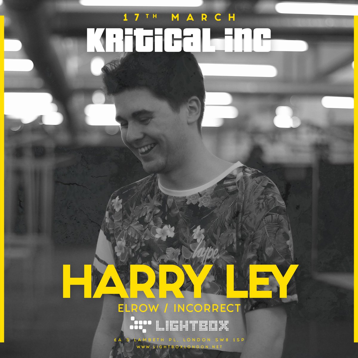 KriticalInc's tweet photo. First guest announced for our @lightboxlondon takeover !!

Grab £5 tickets or 3 for £10!

Link: https://t.co/VMBHnHCn7l https://t.co/To10chgMV4