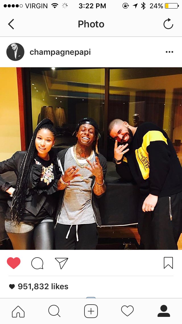 robbydopson's tweet photo. drake, tunechi and Barbie YOU KNOWW #meekwho https://t.co/Gfo4X9IiEm
