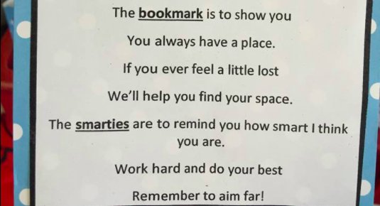 mashable's tweet image. Teacher&apos;s inspirational poem to grade four students is the sweetest thing on.mash.to/2kiXIf1