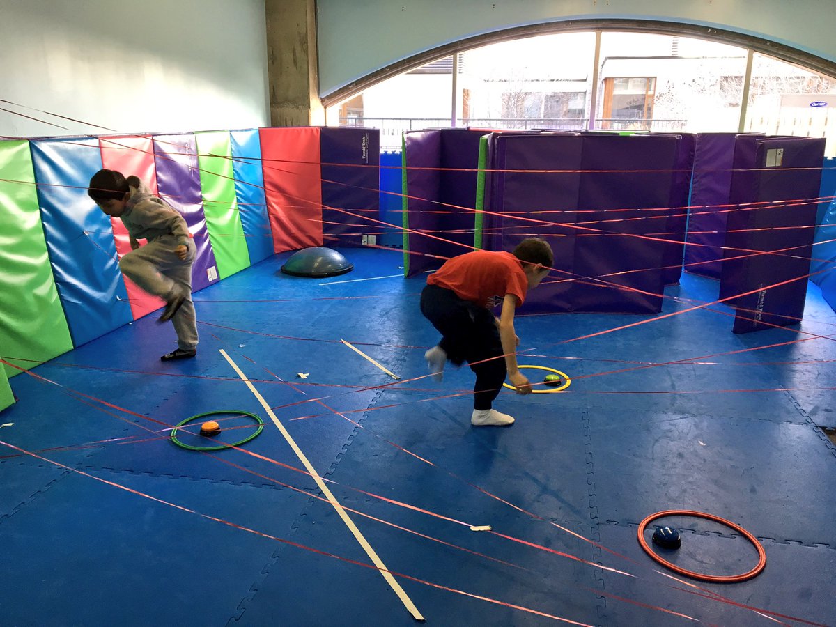 RDSconnection's tweet photo. Today's #Spy Club training consisted of mastering a #laser beam obstacle course! #RDSclubs #spiesintraining https://t.co/WPohgYR7o9