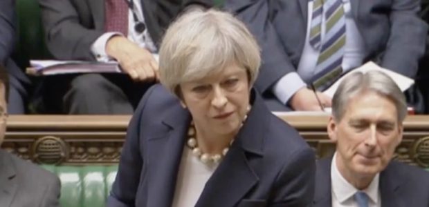 trscoop's tweet photo. WATCH: Anti-Trump hater just got a Thatcher-esque BEATDOWN from PM Theresa May https://t.co/CdMrMmqimw https://t.co/Ebnkzh2v1k