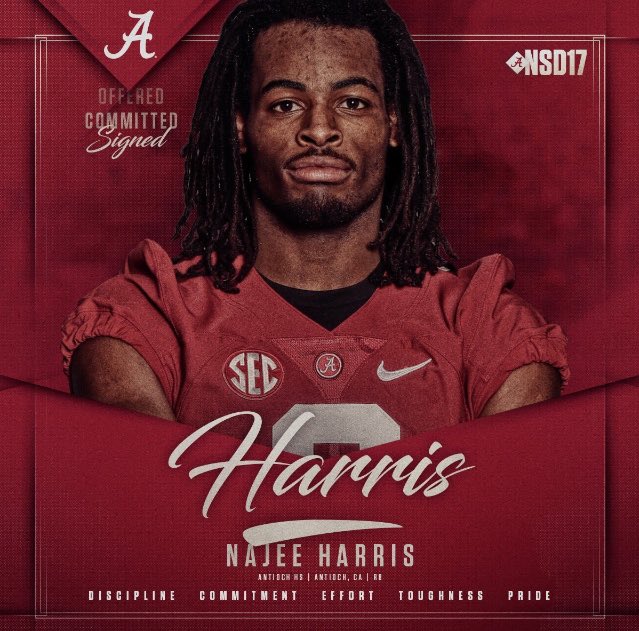 bastien_dml's tweet photo. Alabama signs two true RBs in Najee Harris and @BrianR_4, and also adds @ChadariusT that can play almost anywhere on the field!! #RollTide 🐘 https://t.co/4fExjrWSvd