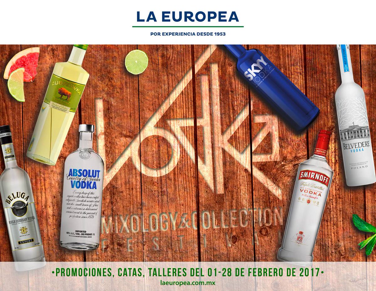 elconocedormx's tweet image. Llegó febrero y con él el nuevo festival #VodkaCollection de @LaEuropeaMexico👏
Encuentra las mejores marcas 😚
¡No olvides que termina el 28!