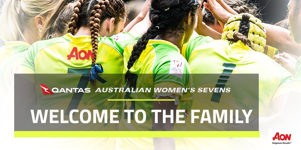 Aussie7s's tweet photo. Welcome to the family Aon! Great to have you on board supporting our Women's #Aussie7s Uni's. READ: https://t.co/t3RUMMOXjQ https://t.co/PMF3pt8khI