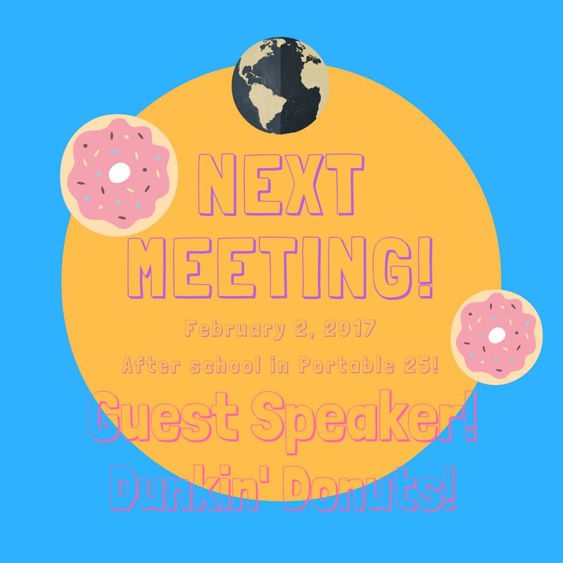 shapecbhs's tweet image. SHAPE meeting tomorrow!!! Dunkin+Guest Speaker= A Great Time!! Hope to see you all there‼️‼️