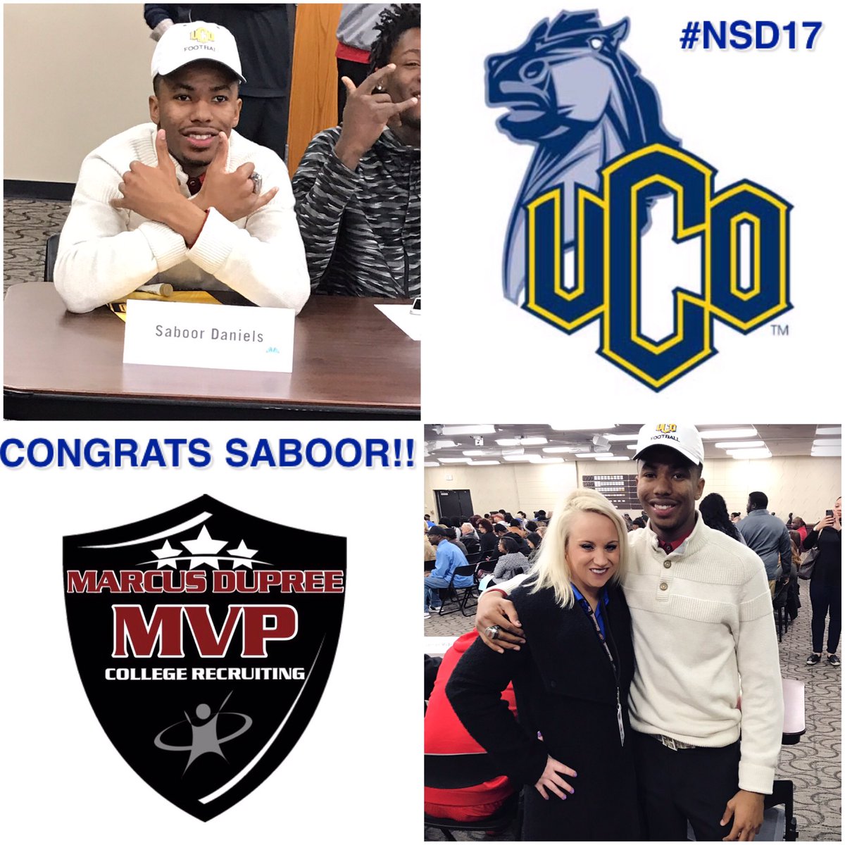 MVPCoachCourt's tweet photo. Ahh my Starboy @DanielsSaboor I am sooo proud of you!! YOU ARE OFFICIALLY A BRONCHO!! YAYY @SpeedbyDupree #MDMVP2UCO17 #FREAKATH #NSD17πβπ½ππ― https://t.co/yq94aOa1jP