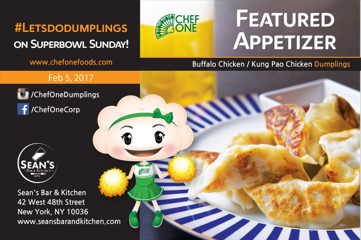 ChefOneDumpling's tweet photo. Visit @seansbarkitchen this #SUNDAY for  #SuperBowl and #dumplings! #letsdodumplings https://t.co/pxcvY0c7wa