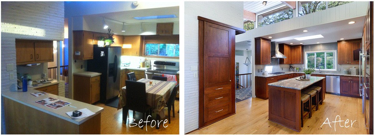 remodelSalem's tweet photo. Our latest kitchen remodel strikes a #MidCenturyModern chord. #KitchensThatWork #interiordesign https://t.co/DmkHnukAoD