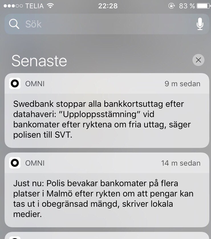 osundstrom's tweet photo. Hur många lyckosökare har sprungit till swedbanks bankomat i Fagersta? https://t.co/Eprf6SSyVV