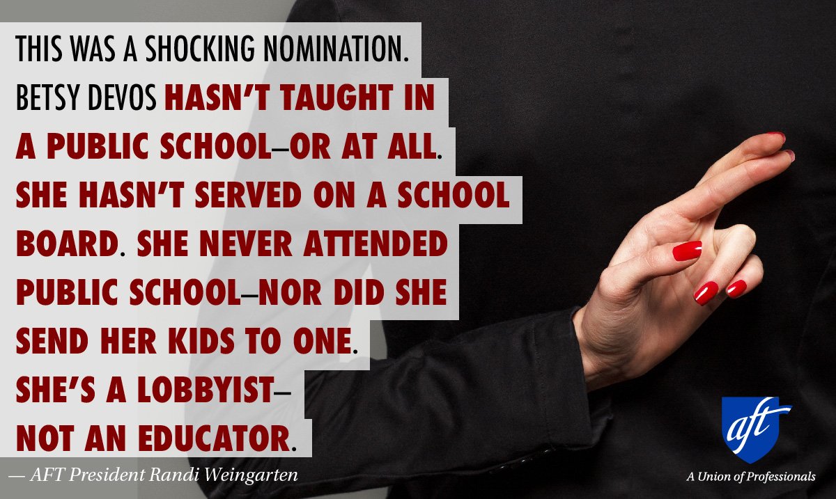 AFLCIO's tweet photo. Live In NV? We need one Repub vote to stop Betsy DeVos' confirmation. Call @SenDeanHellerand tell him to #DumpDevos https://t.co/fkawdOUZnD https://t.co/FKubPBW5qY