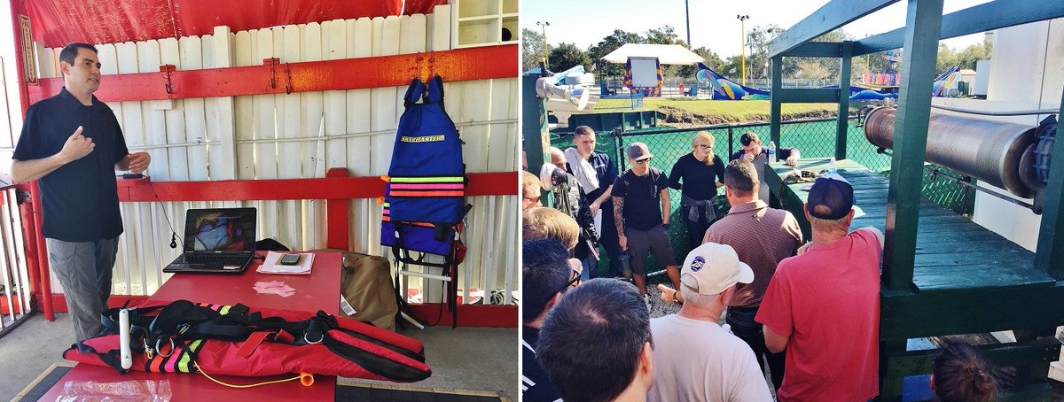 amusementtoday's tweet photo. #SAFETY #SWING: 75+ folks from 50+ parks at #Skycoaster Owners Mtg. and Safety Symposium, #FunSpotAmerica, #Kissimmee, FL. @FlySkyC @RideEnt https://t.co/1H2nM68qPc