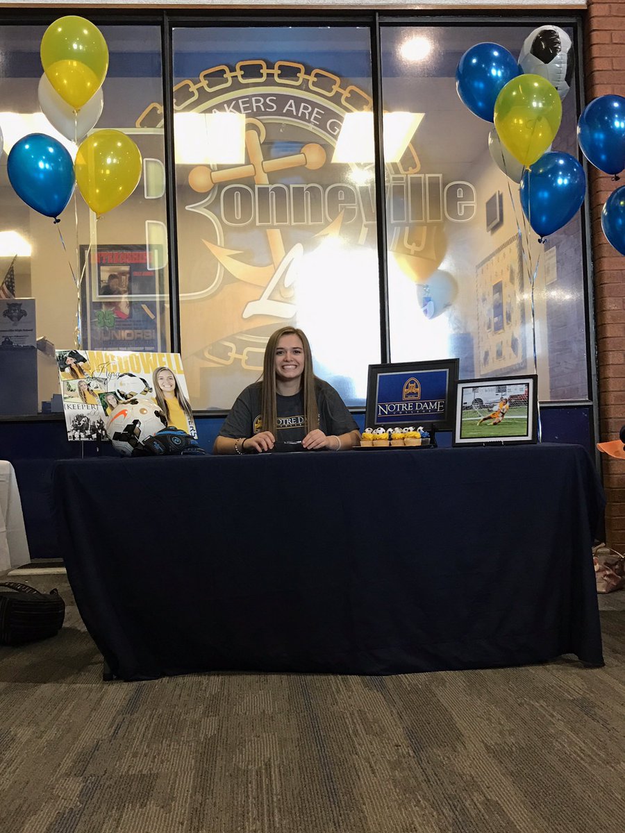 Kyra_McDowell's tweet photo. I officially signed with Notre Dame College to play soccer at the next level! So excited to be a Falcon πͺπ½ #NDCSD17 @CoachShiels @NDCFalcons https://t.co/PZrnDItK4q