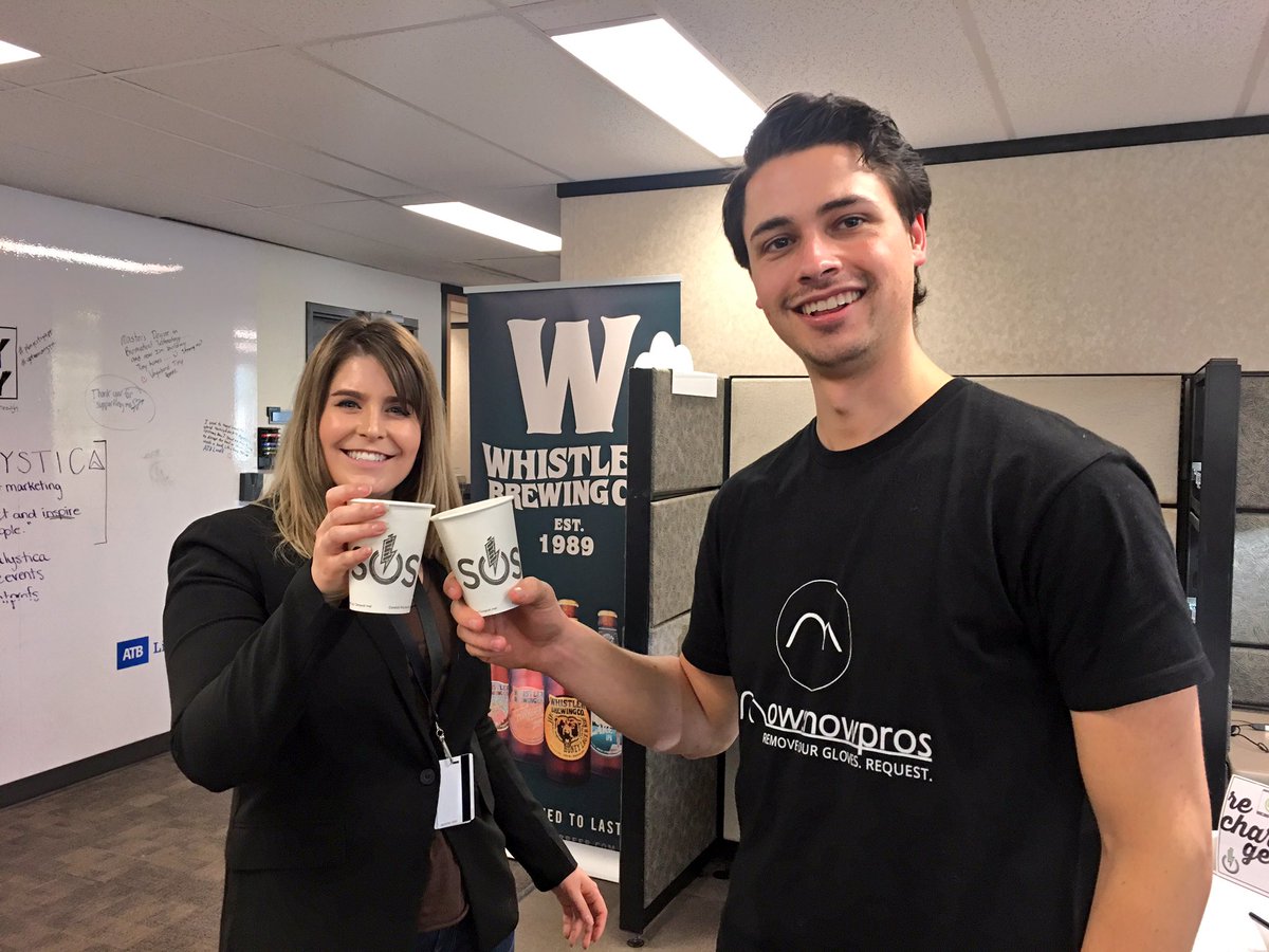 TakeChargeSOS's tweet photo. A big thank you to @Whistlerbrewing for partnering with us today at #ATBX by providing beer tastings! Cups from @GreenCupYYC 👌🏽 https://t.co/7yUh9RPX1X