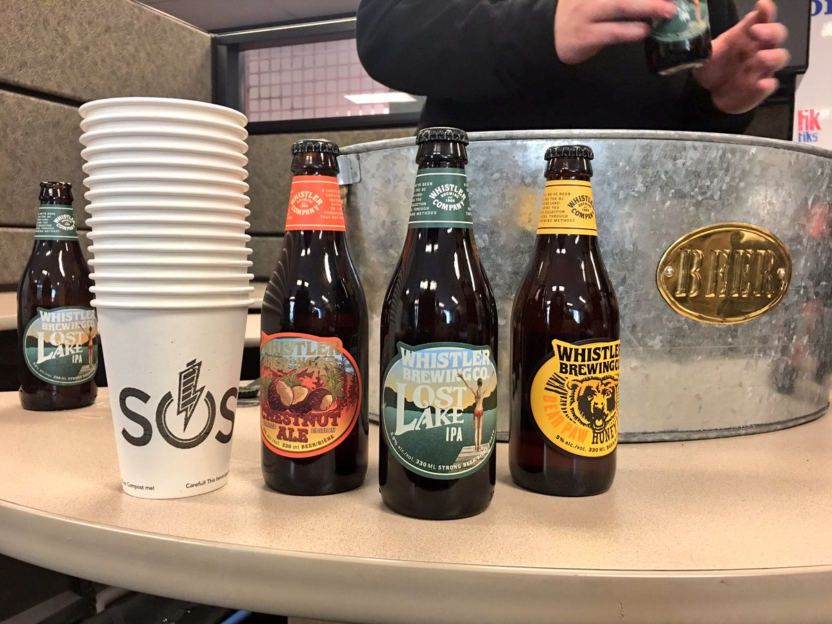 TakeChargeSOS's tweet photo. A big thank you to @Whistlerbrewing for partnering with us today at #ATBX by providing beer tastings! Cups from @GreenCupYYC 👌🏽 https://t.co/7yUh9RPX1X