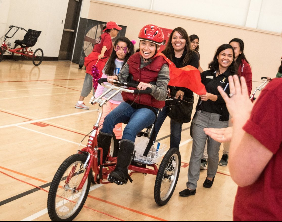 NikkiMillerSPT's tweet photo. Had an awesome time this past weekend fitting adapted bikes for some very happy kids and young adults! #csuldpt #socaltrykers https://t.co/SsFooMX9Jn