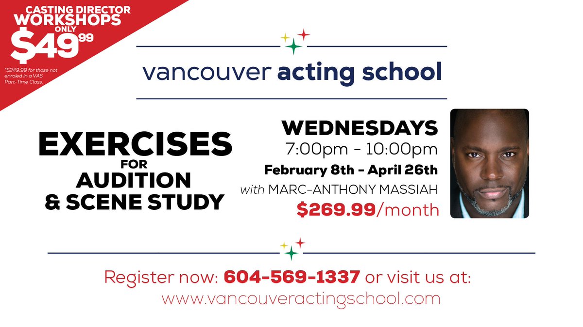 vanactingschool's tweet photo. Enhance #techniques for #audition & #scenestudy w/@MassiahComplex #parttimeclasses #VancouverActingSchool #actorslife #yvr #bewhatyoulove https://t.co/LPCTMB7TDF