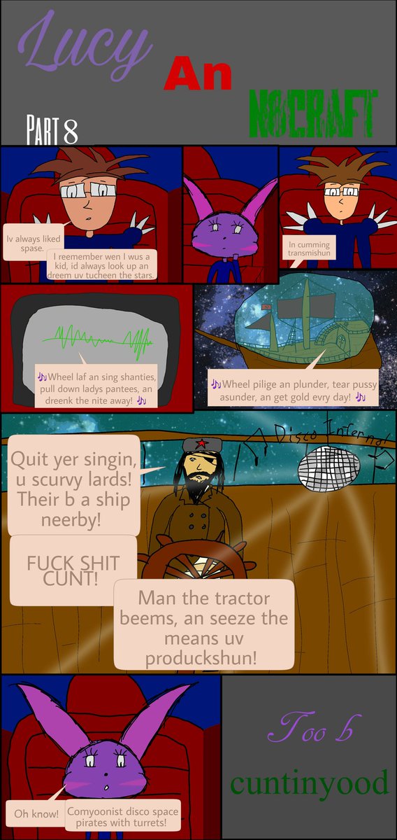 furrygurl420's tweet photo. Comyoonist disco spase pirates, anywun? @NateCraftGaming #n8craft #sciencefiction #comic #graphicart #lucyann8craft #comminists #disco #lucy https://t.co/tq5ATUvVCd