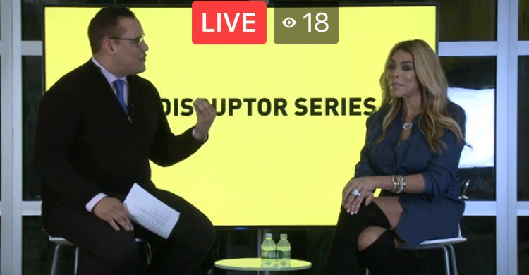 Wendy Williams on right now...live. Go to TBWA\Chiat\Day NY's Facebook page. #DisruptorSeries