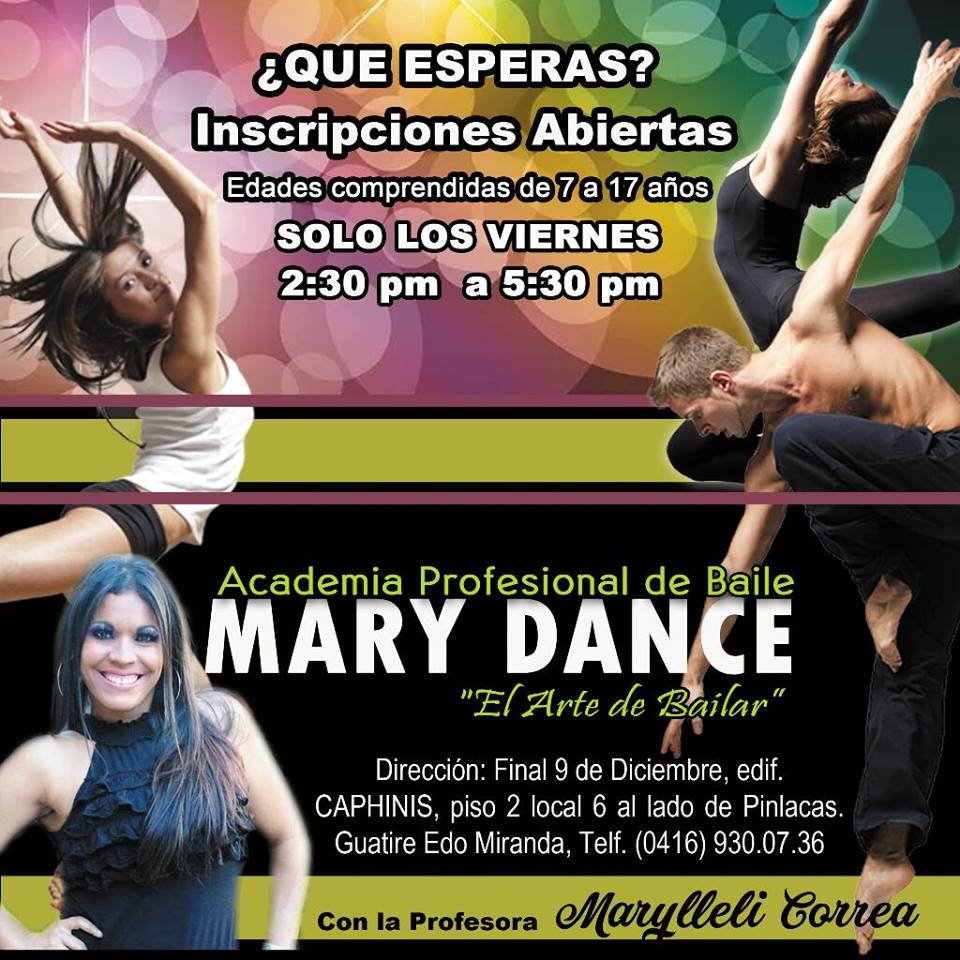 AcademMariDance's tweet photo. #InscripcionesAbiertas #AcademiaMariDance #Guatire #Guarenas #Caracas https://t.co/yxP5EKAkLB 🕺💃