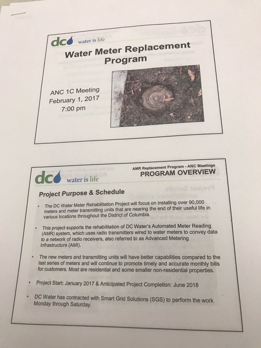 ItsAdamsMorgan's tweet photo. .@AdamsMorganANC Presentation by @dcwater on Meter Replacement plan. #ANC1C https://t.co/FSNh5qrQcn