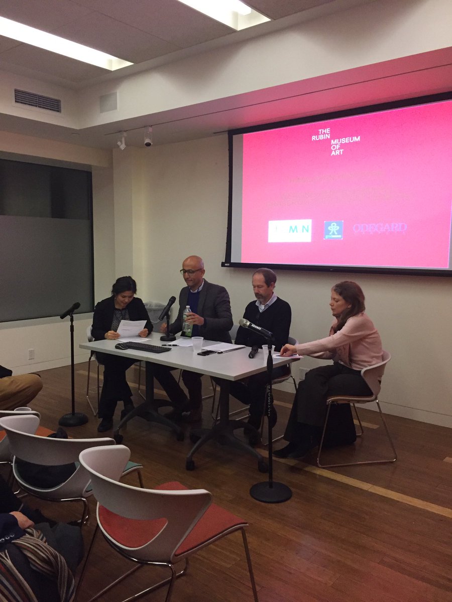 GMINepal's tweet photo. Sonam Ukyab introducing #GMIN at panel #carpetweaving #womenempowerment @RubinMuseum w @odegardcarpets @GoodWeave https://t.co/qMN3dlQxfr